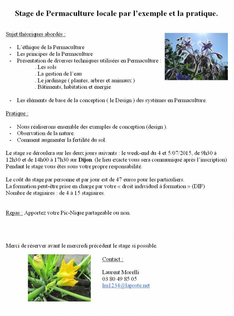 stage juillet permaculture